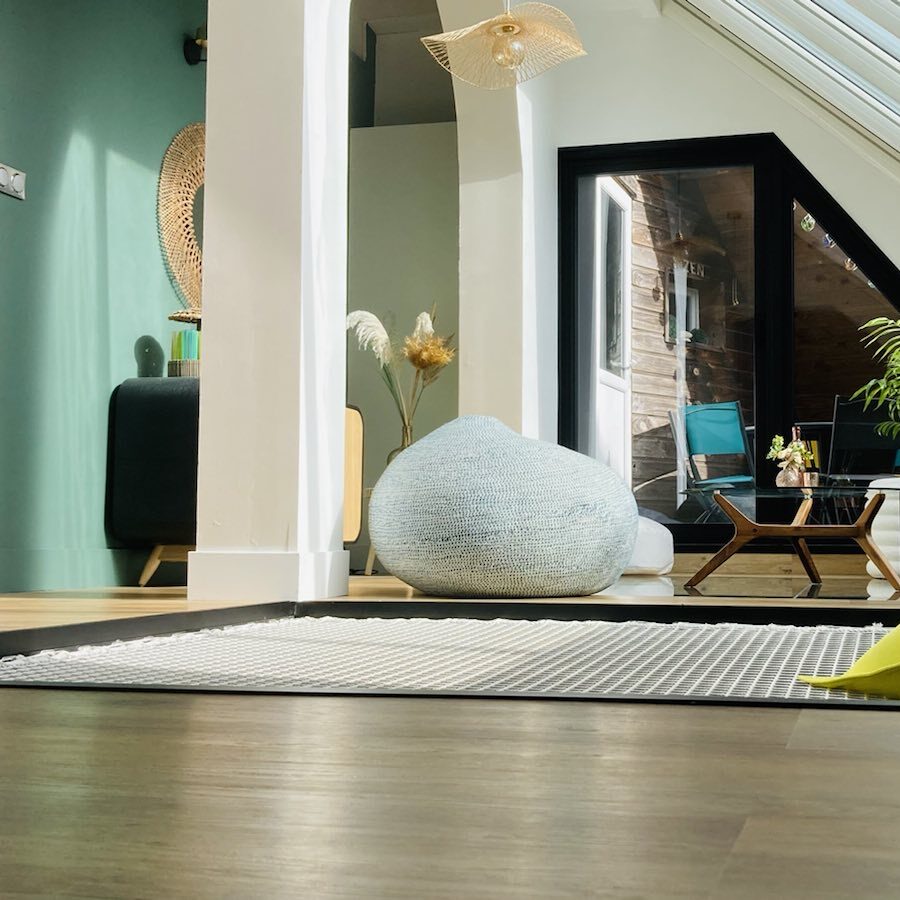 Artim Menuisier Cholet IMG 2284 salon d'une maison à cholet ou a été faite l'isolation des murs et le placo